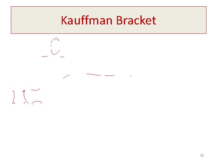 Kauffman Bracket 31 