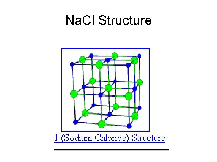 Na. Cl Structure 