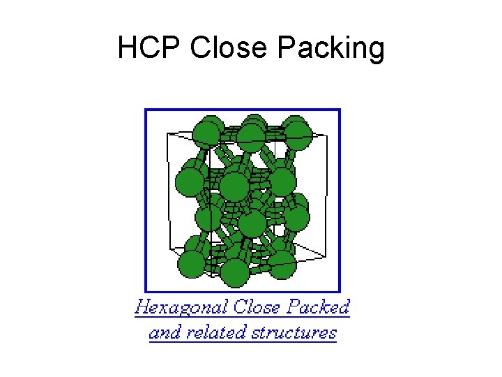 HCP Close Packing 