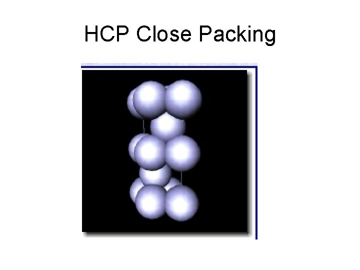 HCP Close Packing 