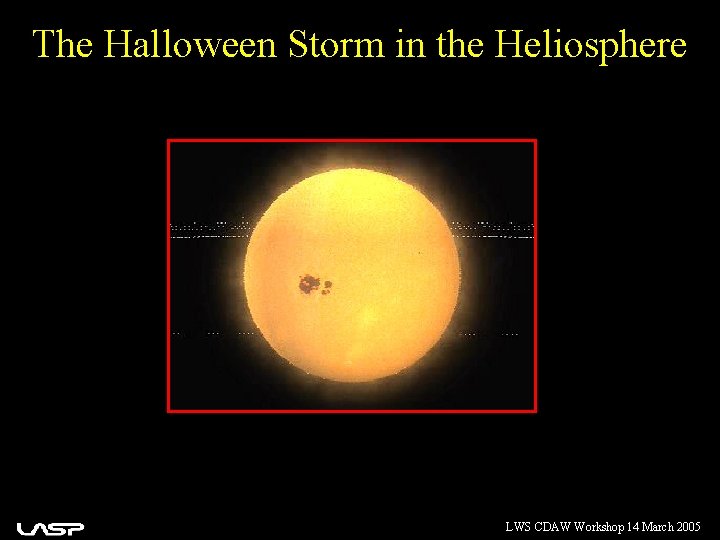 The Halloween Storm in the Heliosphere LWS CDAW Workshop 14 March 2005 