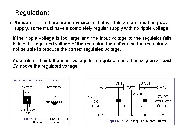 Regulation: ü Reason: While there are many circuits that will tolerate a smoothed power Regulation: ü Reason: While there are many circuits that will tolerate a smoothed power