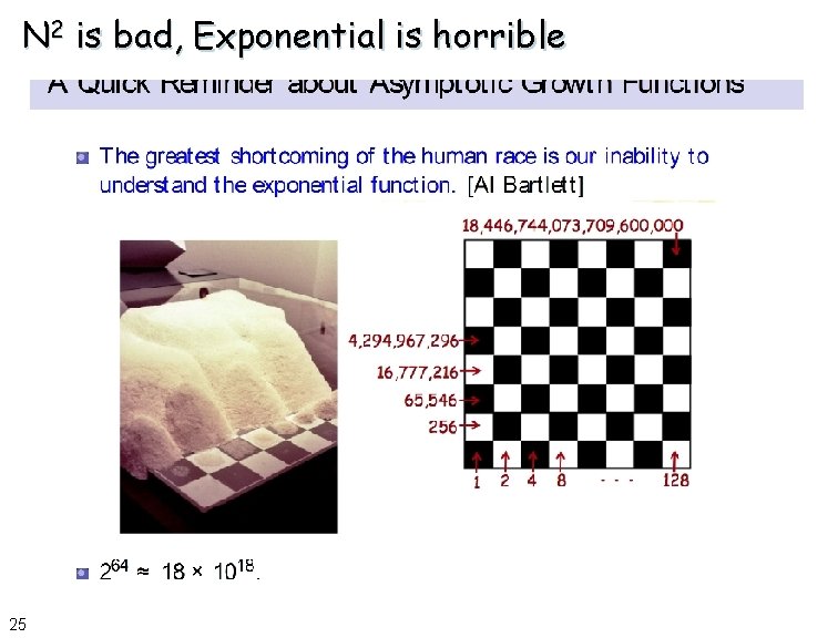 N 2 is bad, Exponential is horrible 25 