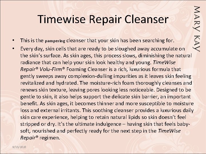 Timewise Repair Cleanser • This is the pampering cleanser that your skin has been