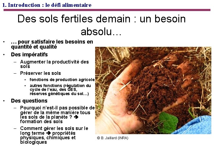 La gestion durable des sols un enjeu plantaire