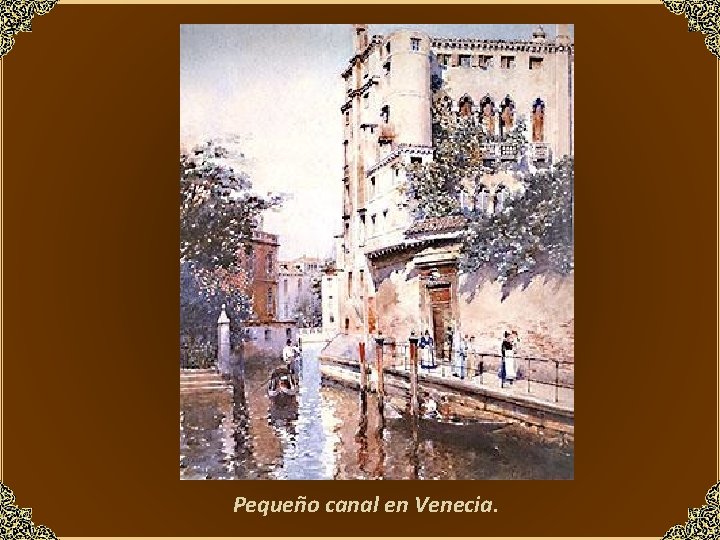 Pequeño canal en Venecia. 