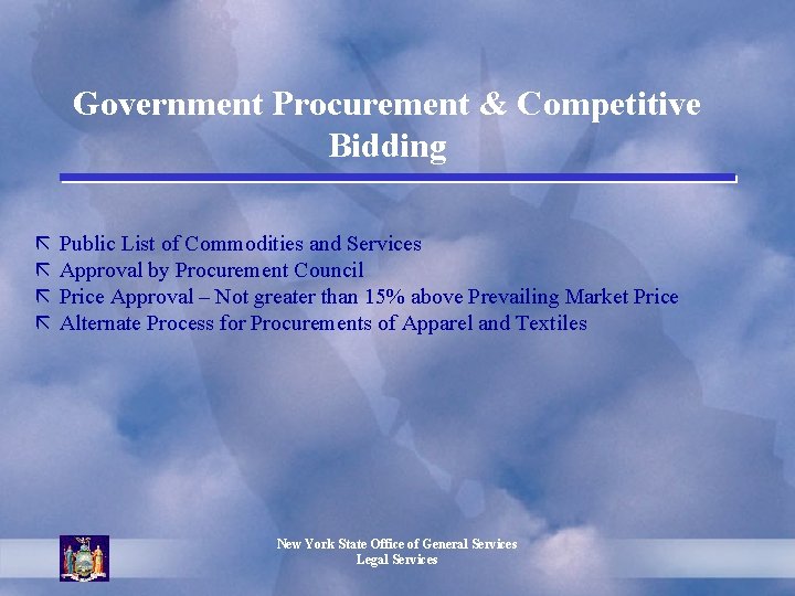 Government Procurement & Competitive Bidding ã ã Public List of Commodities and Services Approval