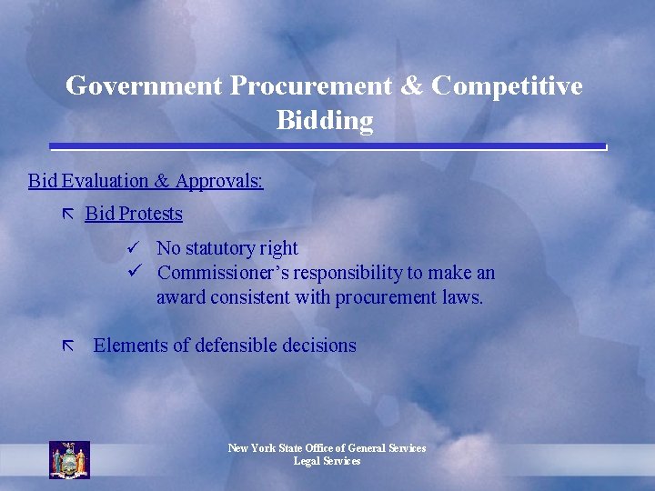 Government Procurement & Competitive Bidding Bid Evaluation & Approvals: ã Bid Protests ü No