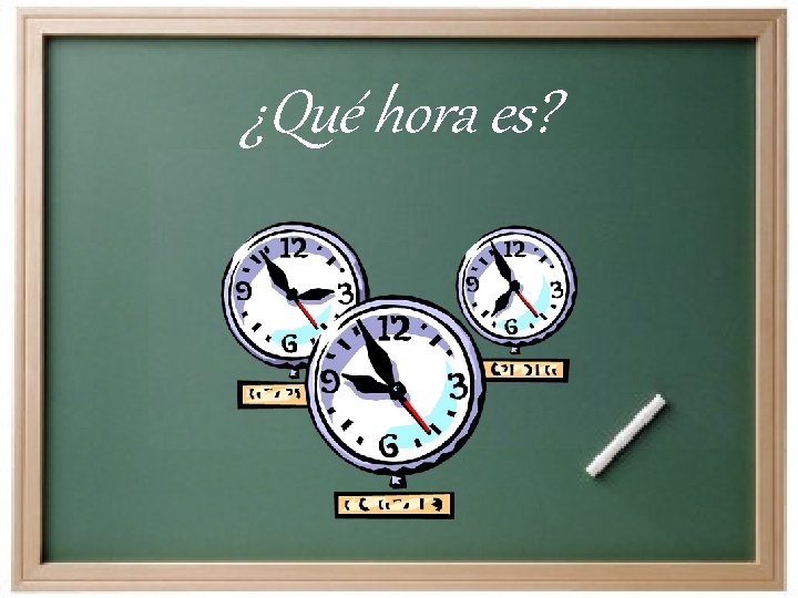 ¿Qué hora es? 