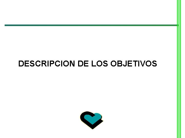 DESCRIPCION DE LOS OBJETIVOS DESCRIPCION DE LOS OBJETIVOS