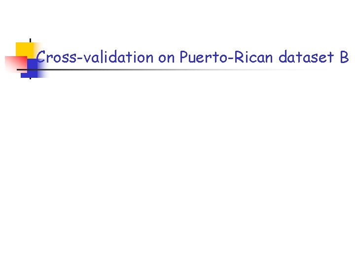 Cross-validation on Puerto-Rican dataset B 