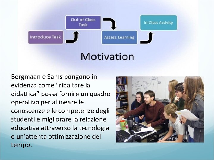 Bergmaan e Sams pongono in evidenza come “ribaltare la didattica” possa fornire un quadro Bergmaan e Sams pongono in evidenza come “ribaltare la didattica” possa fornire un quadro