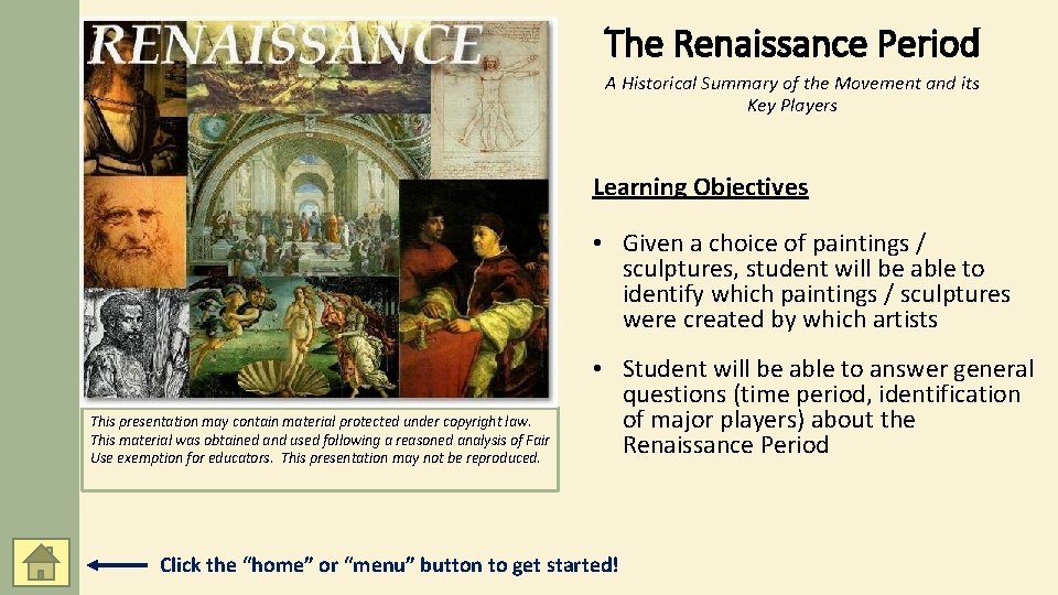 The Renaissance Period A Historical Summary of the Movement and its Key Players Learning