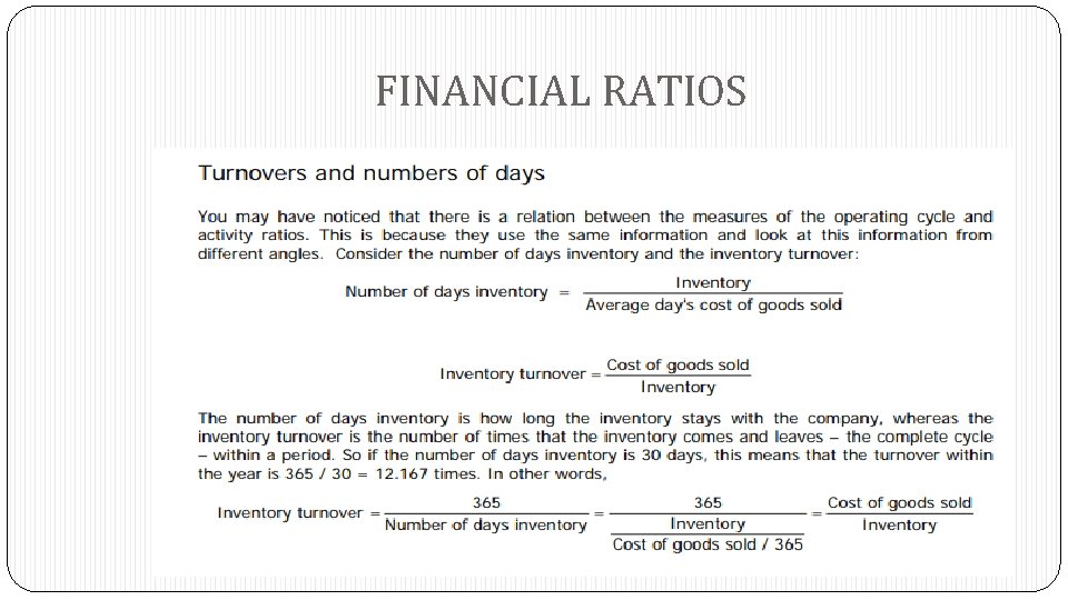 FINANCIAL RATIOS 