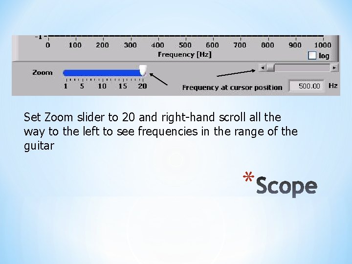 Set Zoom slider to 20 and right-hand scroll all the way to the left