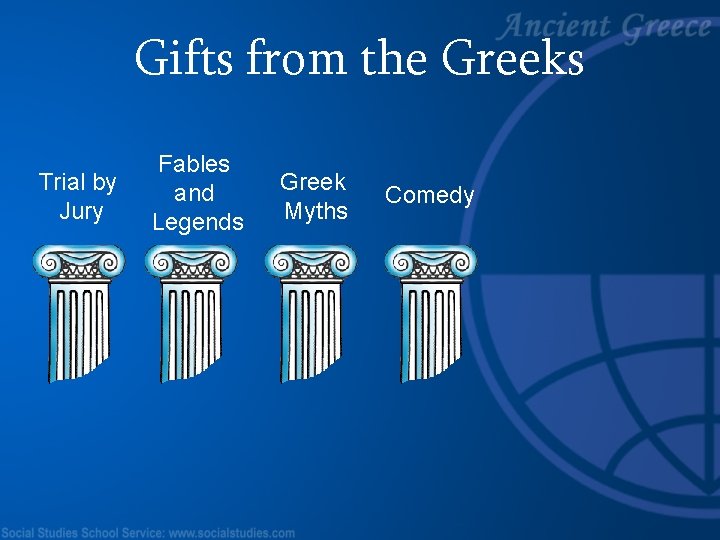 Gifts from the Greeks Trial by Jury Fables and Legends Greek Myths Comedy 