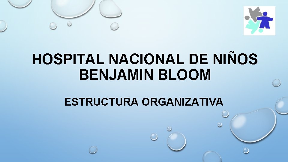 HOSPITAL NACIONAL DE NIÑOS BENJAMIN BLOOM ESTRUCTURA ORGANIZATIVA 