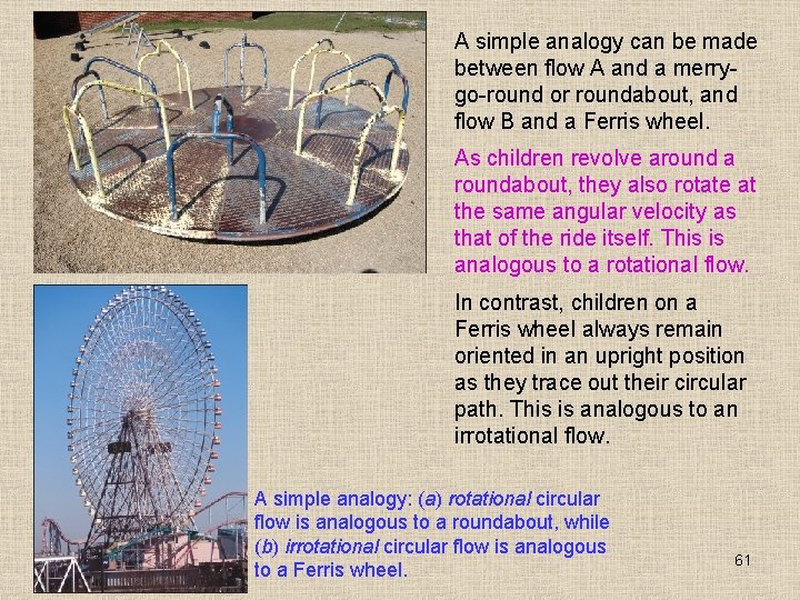 A simple analogy can be made between flow A and a merrygo-round or roundabout,