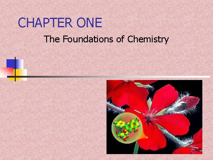 CHAPTER ONE The Foundations of Chemistry 