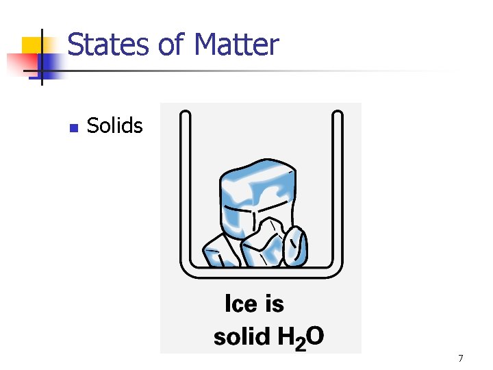 States of Matter n Solids 7 