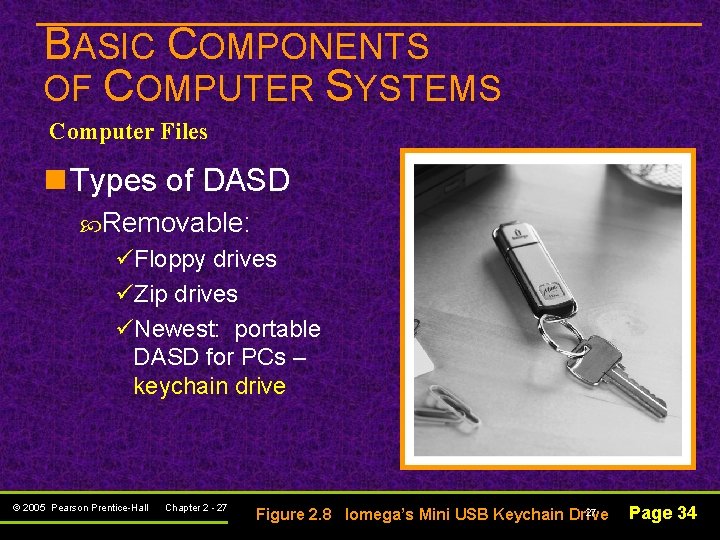 BASIC COMPONENTS OF COMPUTER SYSTEMS Computer Files n Types of DASD Removable: üFloppy drives BASIC COMPONENTS OF COMPUTER SYSTEMS Computer Files n Types of DASD Removable: üFloppy drives