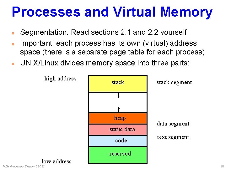 Processes and Virtual Memory n n n Segmentation: Read sections 2. 1 and 2. Processes and Virtual Memory n n n Segmentation: Read sections 2. 1 and 2.