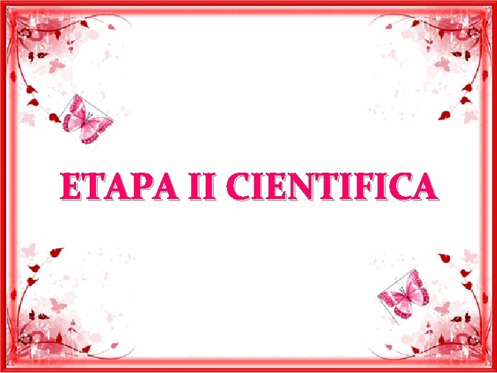 ETAPA II CIENTIFICA 