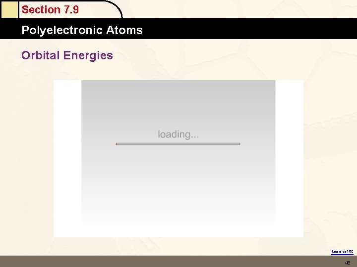 Section 7. 9 Polyelectronic Atoms Orbital Energies Return to TOC 45 