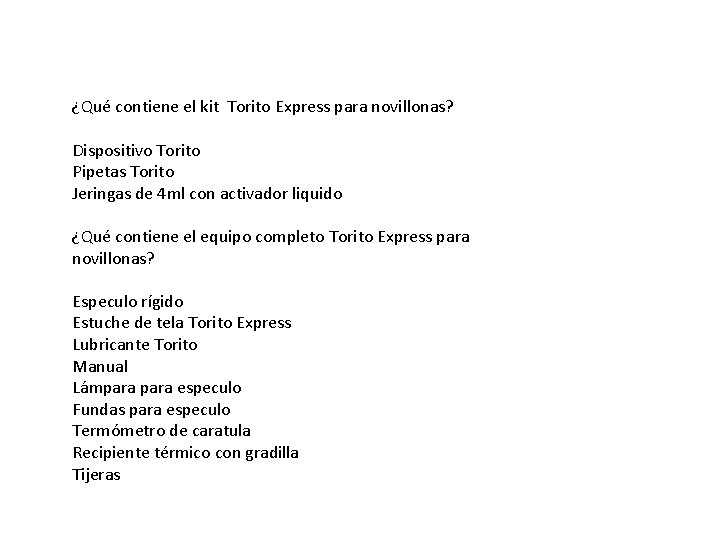 ¿Qué contiene el kit Torito Express para novillonas? Dispositivo Torito Pipetas Torito Jeringas de ¿Qué contiene el kit Torito Express para novillonas? Dispositivo Torito Pipetas Torito Jeringas de