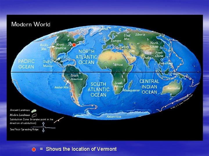 = Shows the location of Vermont 