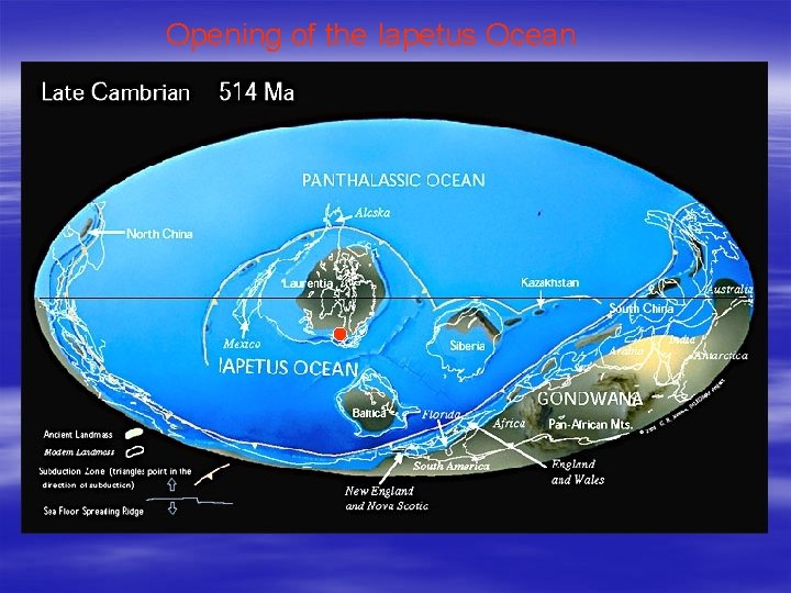 Opening of the Iapetus Ocean 