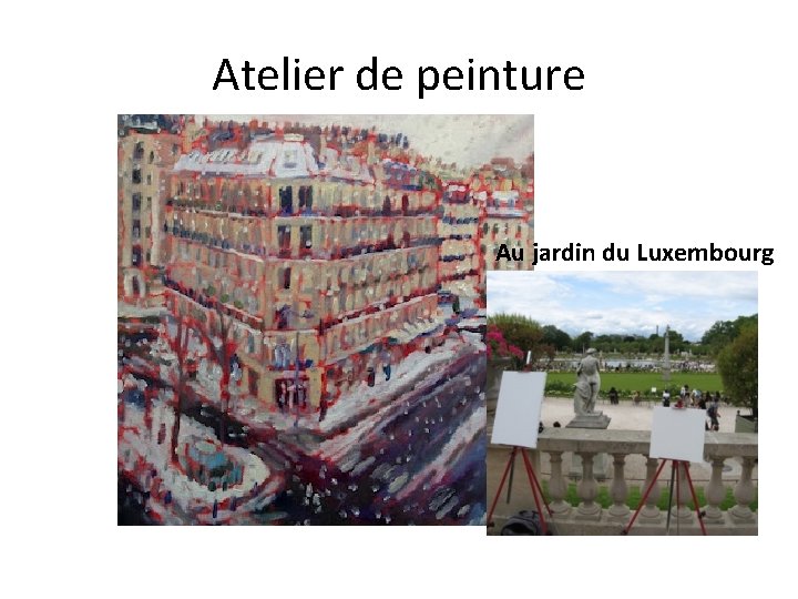 Atelier de peinture Au jardin du Luxembourg 
