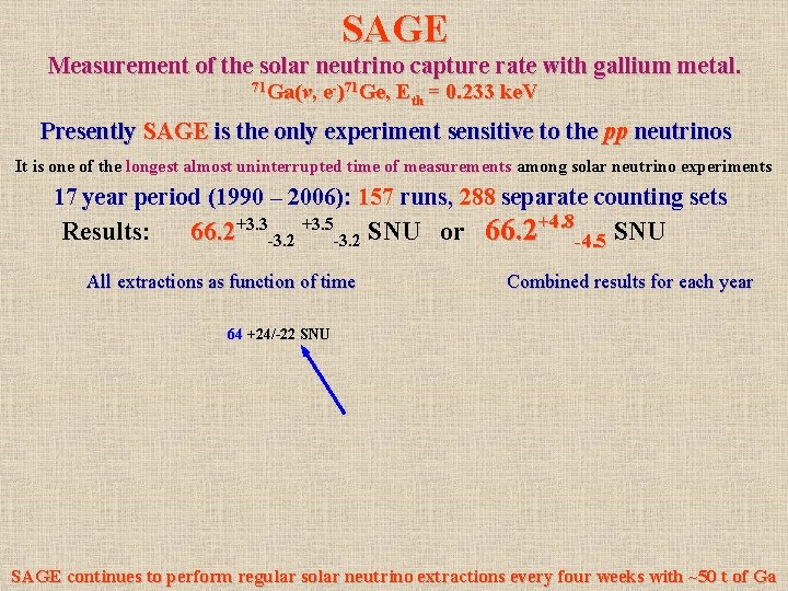 SAGE Measurement of the solar neutrino capture rate with gallium metal. 71 Ga(v, e-)71