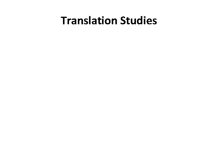 Translation Studies 
