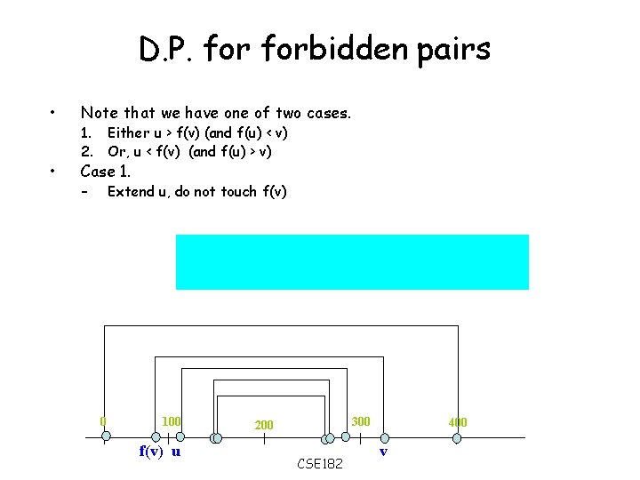 D. P. forbidden pairs • Note that we have one of two cases. •