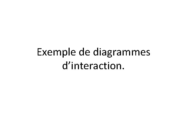Exemple de diagrammes d’interaction. 
