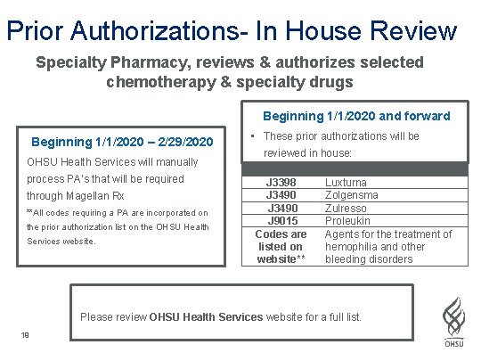 Prior Authorizations- In House Review Specialty Pharmacy, reviews & authorizes selected chemotherapy & specialty