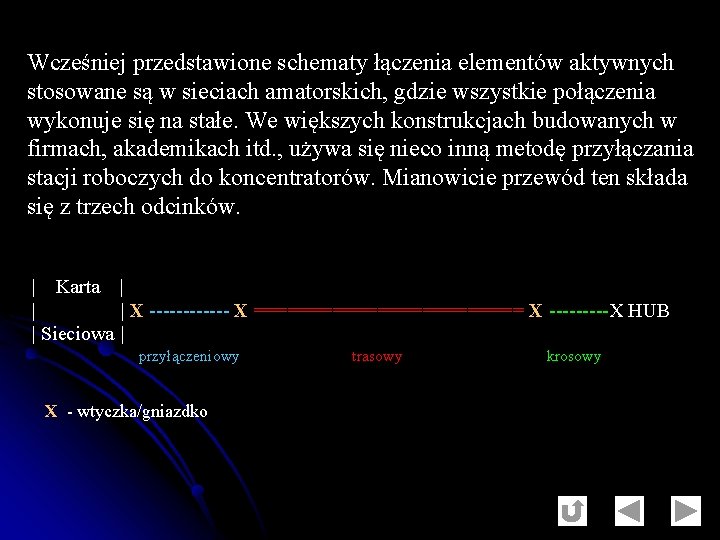 Wcześniej przedstawione schematy łączenia elementów aktywnych stosowane są w sieciach amatorskich, gdzie wszystkie połączenia