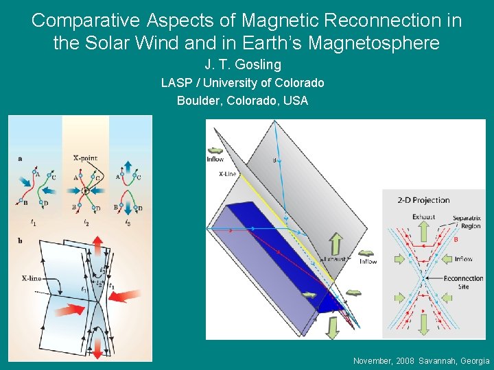 Comparative Aspects of Magnetic Reconnection in the Solar Wind and in Earth’s Magnetosphere J.