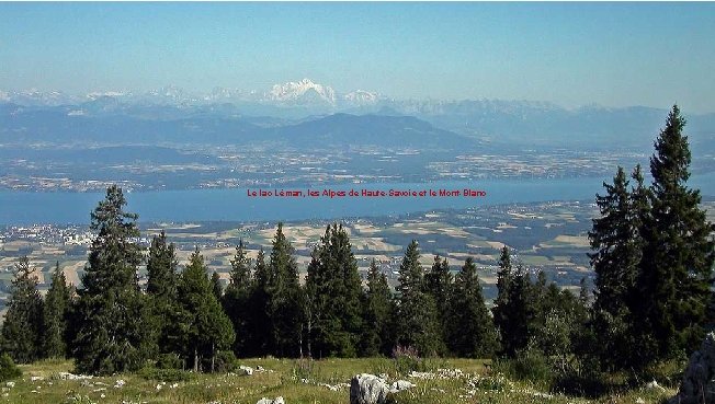 Le lac Léman, les Alpes de Haute-Savoie et le Mont-Blanc 