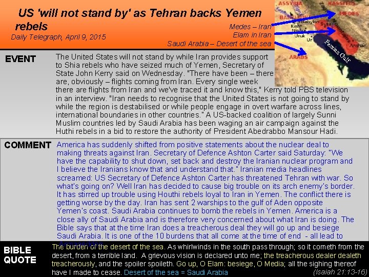 US 'will not stand by' as Tehran backs Yemen Medes – Iran rebels Daily