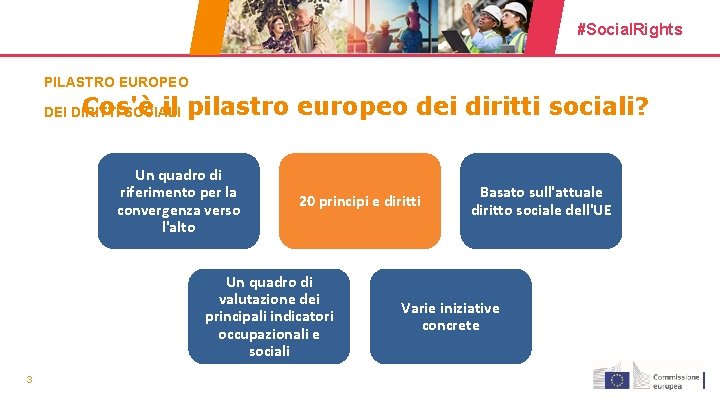 #Social. Rights PILASTRO EUROPEO Cos'è il pilastro europeo dei diritti sociali? DEI DIRITTI SOCIALI