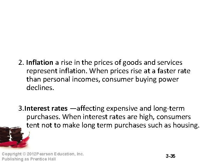 2. Inflation a rise in the prices of goods and services represent inflation. When 2. Inflation a rise in the prices of goods and services represent inflation. When