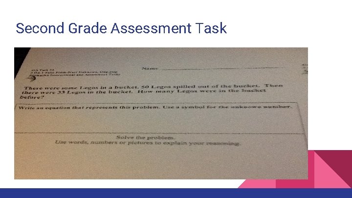 Second Grade Assessment Task 
