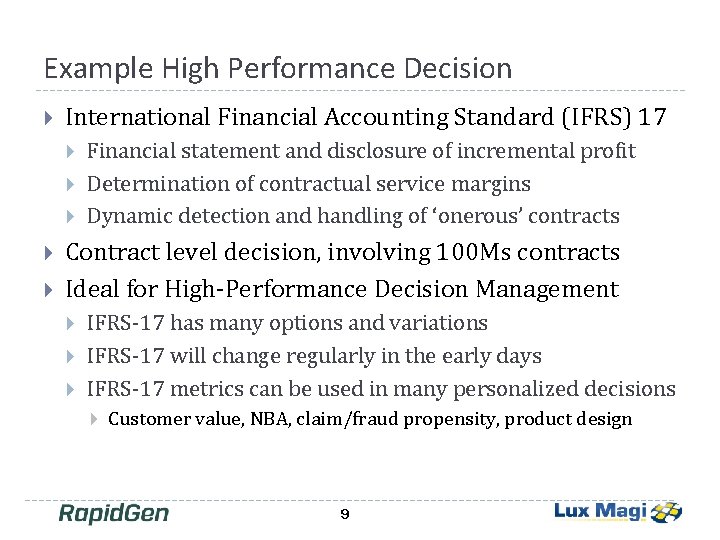 Example High Performance Decision International Financial Accounting Standard (IFRS) 17 Financial statement and disclosure Example High Performance Decision International Financial Accounting Standard (IFRS) 17 Financial statement and disclosure