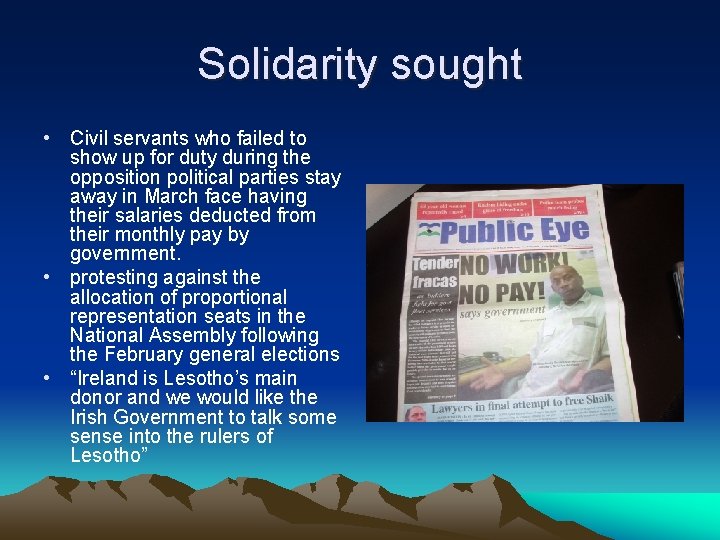 Solidarity sought • Civil servants who failed to show up for duty during the Solidarity sought • Civil servants who failed to show up for duty during the