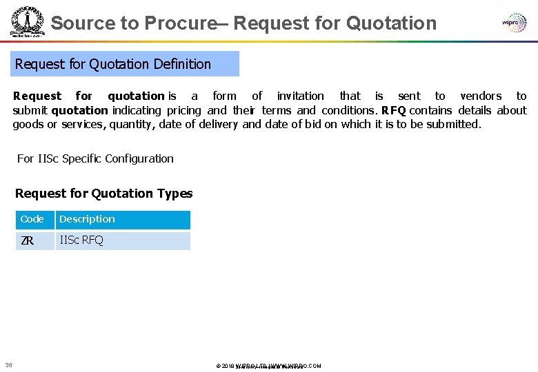 Source to Procure– Request for Quotation Definition Request for quotation is a form of