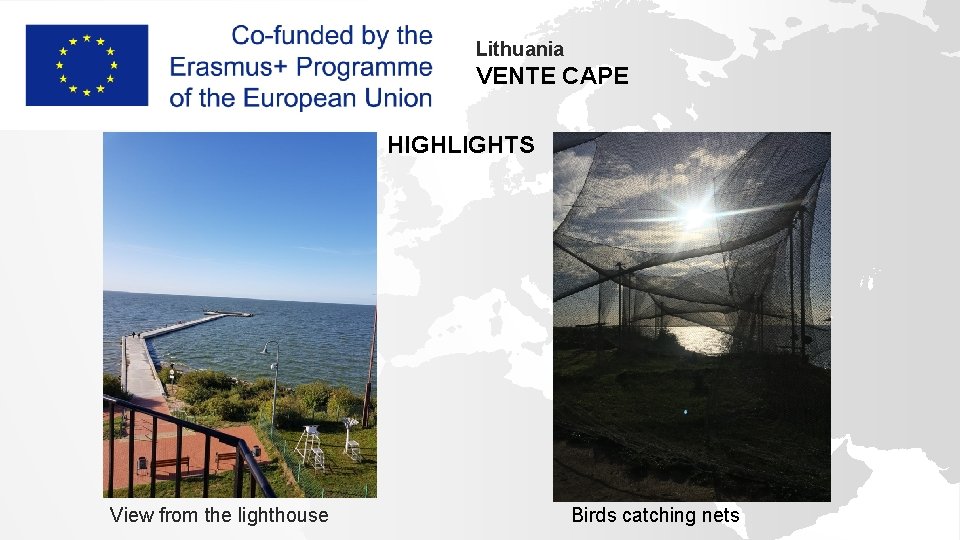 Lithuania VENTE CAPE HIGHLIGHTS View from the lighthouse Birds catching nets 
