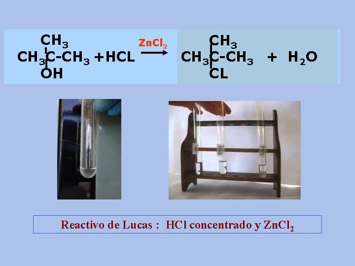 CH 3 Zn. Cl 2 CH 3 C-CH 3 +HCL CH 3 C-CH 3