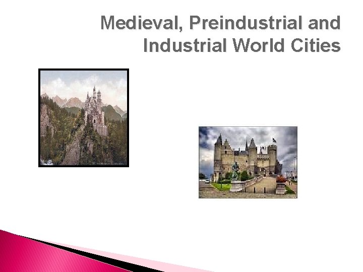 Medieval, Preindustrial and Industrial World Cities 